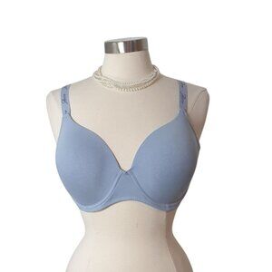 Aeropostale Womens Bra 36DD Light Blue Padded Underwire Bra Adjustable Logo 36E